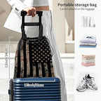 Car Trash Bag Large Hanging Can for Back of Seat, Cute Waterproof Car Garbage Bag for Vehicle, Travelling, Outdoor Cool American Flag