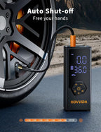 Tire Inflator Portable Air Compressor, Air Pump for Car Tires, 7800 mAh Battery, 12V DC, 150 PSI, 40L/min Air Flow, Fast Inflation, Portable air pump for MPV, SUV, Car, Motorcycle, Bike, Ball