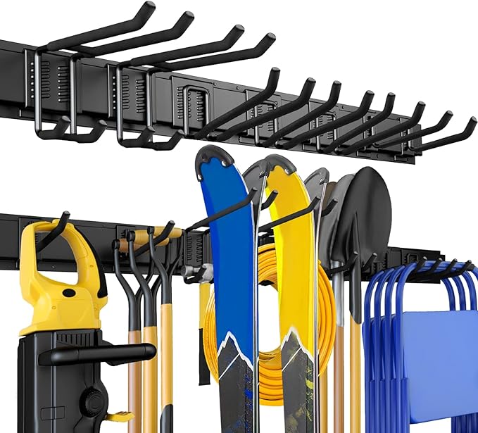 UUP 48" Garage Tool Organizer Wall Mount, 440lbs Garden Garage Storage Garage Organization with Adjustable Heavy Duty Hanging