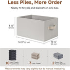StorageWorks Storage Baskets for Shelves, Fabric Storage Bins, Closet Organization and Storage Baskets, Organizer Bins for Cl