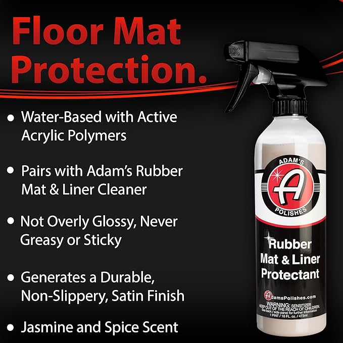 Adam's Polishes Rubber Mat & Liner Protectant (Cleaner & Protectant Combo)