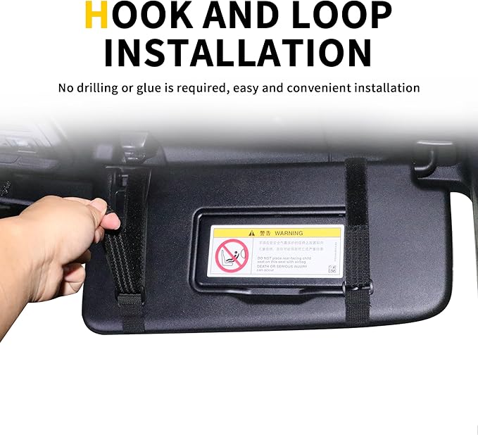 Tactical Sun Visor Organizer Visor Storage Compatible with 2021 2022 2023 2024 2025 2026 Ford Bronco 2/4 Door Accessories Car Sun Visor Sunglasses Holder Webbing Molle Panel, Driver+Passenger