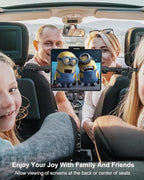woleyi Car Tablet Headrest Holder for iPad - Car Back Seat Headrest Tablet Mount Stand, Road Trip Essentials for Kids, for iPad Pro Air Mini, Galaxy Tabs, Kindle Fire HD, Switch, iPhone, 4-13" Devices