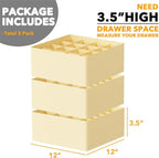 SpaceAid Sock Drawer Organizer Divider 3 Pack, 64 Cell Dresser Closet Nursery Underwear Organizers Storage Bins for Organizin