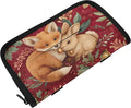Car Tissue Holder Car Visor Organizer Tissue Box Holder for Car Sun Visor Organizer with Car Vehicle Accessories Essentials Interior for Women Men Christmas Fox Bunny Red
