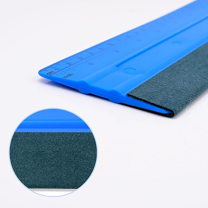 NEWISHTOOL 11.8" Felt Squeegee for Vinyl - 29.8cm Big Size Ruler for Wallpaper Smoothing, Sign Making, Car Wraps, Window Tint Film Application, Graphic Decals - Pack of 3