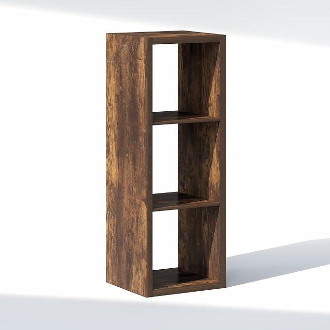 Furinno Cubic Closet Organizers and Storage, 3-Cube Closet Organizer, Open Shelf Closet Storage, Extra Thick Frame for Wardro