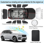 TINGLU Window Shades for Volvo XC90 2016-2025 2026 Accessories Car Side Full Windows Rear Triangular Windshield Sun Shade Sun UV Rays & Privacy Protection for Camping,Napping,and Relaxing 10PCS