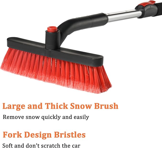 Snow Brush with Ice Scraper for Car Windshield Extendable 35 inch Vertical Car Snow Remover Windshield Snow Scrapers Removal Shovel for Car SUV Truck Windows