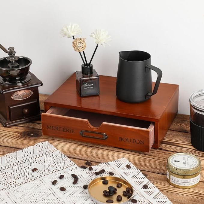 Wooden Storage Box Apothecary Drawers Vintage Wooden Drawers Wood Desktop Organizer Countertop Storage Box Library Card Catal