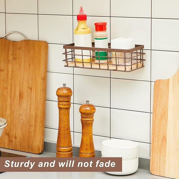 Funrous 2 Pcs Metal Small Wire Basket Wall Hanging Wire Basket Hang Small Bathroom Kitchen Storage Organizer Toilet Paper Mes