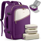 HOTOR Travel Backpack for Women – TSA-Friendly Travel Bag with Multiple Compartments & 3 Packing Cubes, Water-Resistant & Com