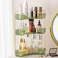 shuang qing 3-Tier Corner Bathroom Counter Organizer – Classic Storage Shelf for Makeup, Perfume & Toiletries, Space-Saving C