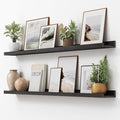 Picture Ledge Shelf, Floating Shelves Set of 2, Solid Pine Wood 55'' Long Large Nursery Book Shelves for Toys Storage, Kids B