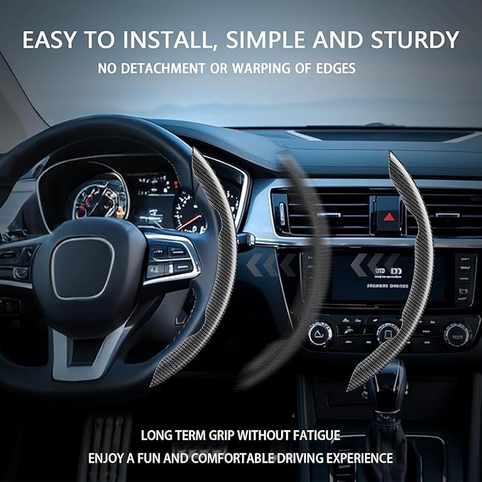 Steering Wheel Covers, 3PCs Leather Anti-Skid Clip on Car Steering Wheel Cover Protector Universal for Most Car Wheel, Misty 