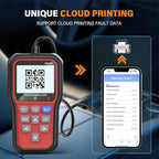 BluSon YM319 OBD2 Scanner Diagnostic Tool with Battery Tester, Check Engine Fault Code Reader with Live Data, Cloud Printing,