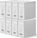 WOWBOX Sheet Organizers and Storage,Closet Bed Sheet Organizer Under Bed Storage and Organization with Label Cards & Clear Wi