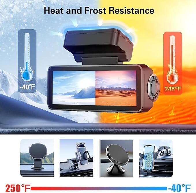 4Pcs 2.83" Dash Cam Adhesive Pad, Heat Resistant Square Double Sided Car Mount Sticky Pad, Sticky Tape for Car Windshield, Dashboard, GPS, Includes 2 Replacement Sticky Pads (2.83" * 2.83")