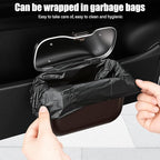 UYYE Car Trash Can, Car Garbage Bin with Lid & Handle - Leak-Proof Mini Trash Can for Car, Truck, SUV - Essential Car Accessories for Organization (Brown)