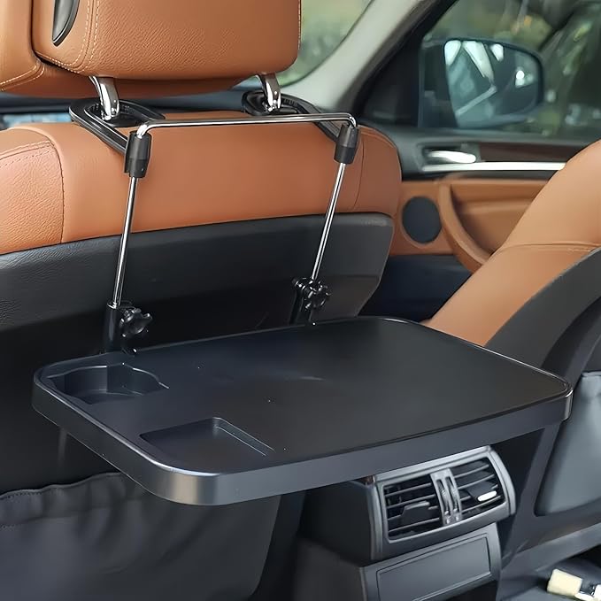 Car Steering Wheel Desk Compatible with Ford F150 F250 F350 F-150 F-250 F-350, Foldable Back Seat Tray Table, Car Steering Wheel Tray for Laptop Eating Writing, Travel Car Accessories,A