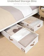 StorageWorks Extra Large Under Bed Storage Containers with Clothes Hanger 30 Pack