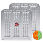 200 Gram 2 Pack Gun Safe Dehumidifier, Reusable Silica Gel Dehumidifier, Indicating Silica Gel Desiccant Canister (Orange to 