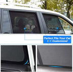 Powerty Custom Fit for Side Window Shade Toyota RAV4 2019-2024 2025-6 Pack 100% Light Block Car Priavcy Curtains Shades for Baby, Camping, Napping, Sleeping