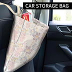 Car Trash Can, Cute Car Trash Bag, Hanging Car Organizer and Storage Bag, Trash Bin for Car Accessories, Vehicle, Travelling, Camping Cute Multicolor Flower