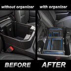 JKCOVER Center Console Organizer Tray Compatible with (2019-2025) Chevy Silverado 1500/GMC Sierra 1500 and 2020-2025 Silverado/Sierra 2500/3500 HD - Full Console w/Bucket Seats ONLY (Blue trim)
