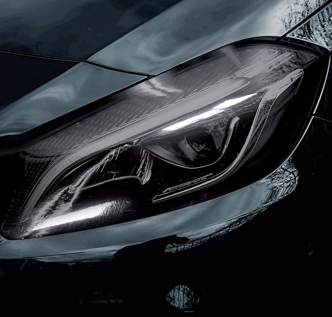 VViViD Smoke Black Adhesive Headlight Wrap Tinting Vinyl (12" x 48" 2-Roll Pack)