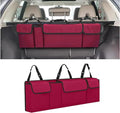 Car Trunk Organizer, Backseat Hanging Large Storage with Adjustable Straps,Waterproof PVC Collapsible Cargo Bag, Car Interior