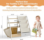 HAVLOTII Kids Bookshelf and Toy Storage - Book Shelf for Kids Rooms, Toddler Bookshelf Baby Bookcase for Nursery, Montessori 