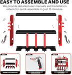 Power Tool Organizer Wall Mount - 120Lbs Load 3 Layers Storage Rack 4 Drill Holders for Drills Cordless Heavy Duty lron Garag