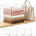 Purse Organizer for Closet Shelf Dividers: 11-inch Tall (Higher Version) Adjustable Clear Acrylic Bag Storage Organizer for H