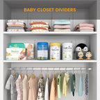OKPOW Shelf Dividers for Closet Organization: 4 Pack Durable Clear Acrylic Divider Organizer for Shelves - Vertical Adjustabl