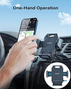 APPS2Car Sturdy CD Slot Phone Mount with One Hand Operation Design, Hands-Free Car Phone Holder Universally Compatible with All iPhone & Android Cell Phones, for Smartphone Mobile