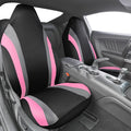 Outlet Line Rider Universal Fit High Back Two Front Car Seat Cover Set,Airbag Compatible (Two Front seat Cover, Pink)