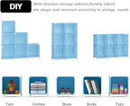 AWTATOS Cube Storage Organizer Protable Closet Organizers and Storage for Kids DIY Stackable 6 Cubes Storage Shelves Clothes 