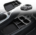 BestEvMod Lower Center Console Organizer Tray Compatible with Kia EV6 2022-2026 Interior Accessories Storage Box ABS Material with PVC Trim Accessories (Lower Organizer-V2)