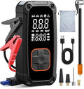Tire Inflator Portable Air Compressor - 150PSI Electric Air Pump for Car Tires,Air Compressor Portable with Tire Pressure Gauge for Motorcycle,Bike, Car, Ball (Dual Type) (Orange)