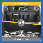 Backseat Hanging Organizer with Large Storage Bags | PU Leather, Large Capacity | Adjustable Straps, Waterproof & Collapsible |
