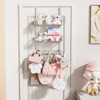 HapiRm Over The Door Hanger with Coat Hooks and 2 Baskets, Rustproof & Waterproof Over The Door Hooks, Storage Organizer for 