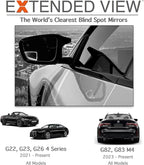 Blind Spot Mirrors- Compatible with BMW G22 430i, M440i Extended View (G83 M4 Convertible (2023 - Present)), Glass - 2 Piece Set (Left & Right)