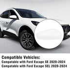 Compatible with Ford Escape SE/SEL Right Passenger Side Mirror Cap Cover 2020 2021 2022 2023 2024, White Side Door Rearview Mirror Cover Replacement Without Turn Signal Light