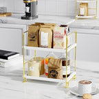 FSyueyun 2-Tier Bathroom Countertop Organizer, Tool-Less Premium Plastic Makeup Organizer - Bathroom Tray for Perfume, Skinca