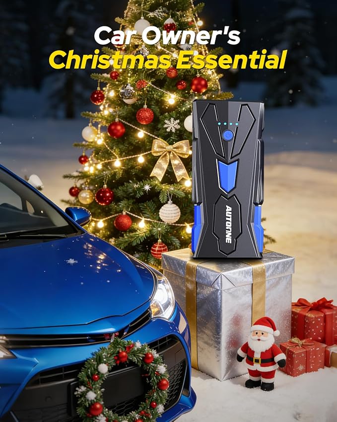 AUTOONE 6000A Car Battery Jump Starter Up to All Gas & 12L Diesel Engine, Car Battery Jumper Starter Portable 12V Jump Box