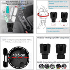 Large Size Car Cup Holder Expander with Cell Phone Holder Adjustable Base U-Shaped Slot Cup Holder Adapter Compatible with Al