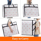 Lifewit 2 Pack Clear Clothes Storage Bags, 110L Plastic Blanket Storage Bag, Vinyl Foldable Moving Bags with Zipper, Closet O