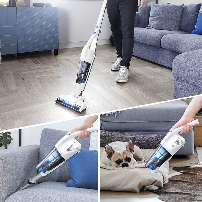 Vacmaster VSD1801 Cordless Handheld & Stick Vacuum Cleaner 2 in 1, Rechargeable Li-ion Battery Powerful Lightweight for Hardw