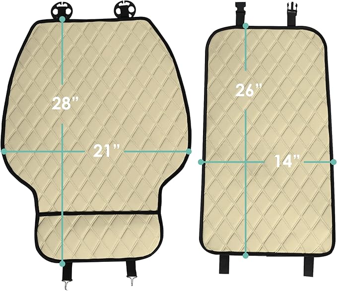FH Group Car Seat Cushion – Neosupreme Single Front Seat Cover with Front Pockets, Airbag Compatible, Universal Fit Car Seat 